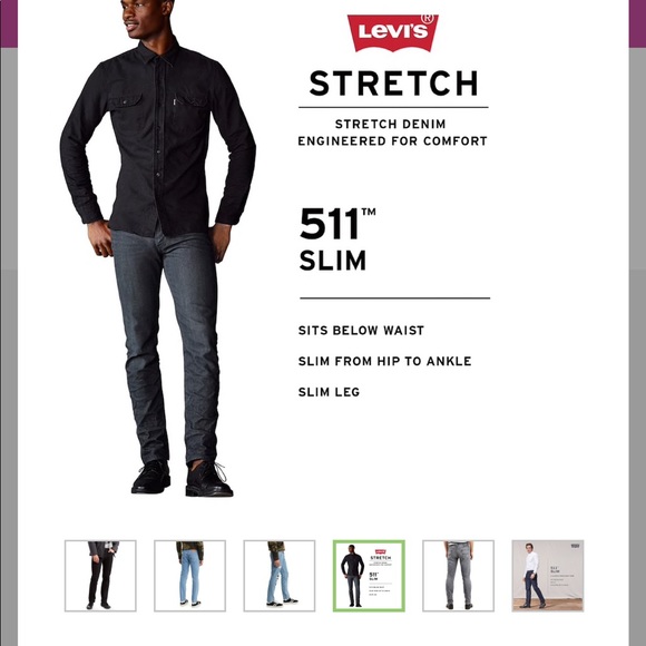 Levi’s Black Label 511 Slim men’s Deep Blue 32x30 - Picture 2 of 5